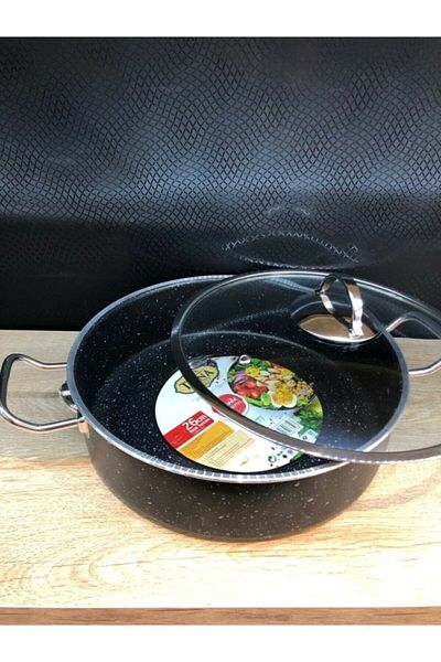 Tuna 30 Cm Granite Rice Pot with Lid, Karnıyarık Pot