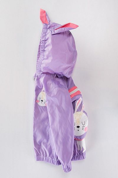 PODİUM GİYİM NEW SEASON CUTE RABBIT BACKPACK COTTON LINED EARS HOODED KIDS&BABY RAINCOAT COAT