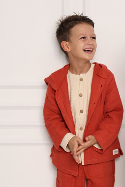 Cuckoo Cotton Çocuk Ceket 4 Kat Müslin