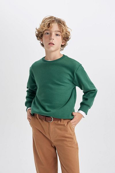 DeFacto Boy's Thessaloniki Fabric Sweatshirt - Crew Neck B4400a823wn