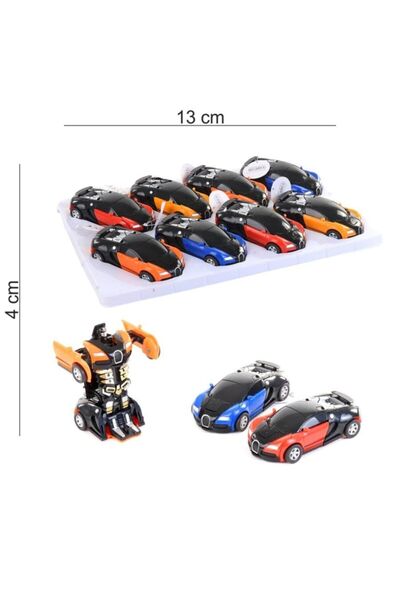 Duman Oyuncak Sürtmeli Robota Dönüşen Bugatti Araba