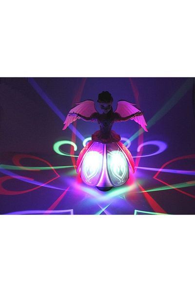 TEKNOLOJİ WORLD Angel Girl Dancing Singing Princess Toy with Sound and Light and Opening and Closing Skirts