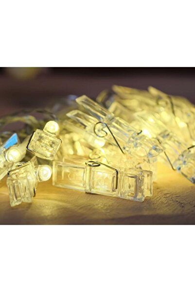 aeron Mandallı Led Işık Zinciri - 20 Adet Led Işık