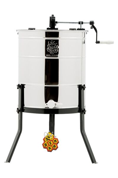 BENKA 4 Çerçeveli Bal Süzme Makinesi Manuel Ekonomik Model | Boyalı Sepet