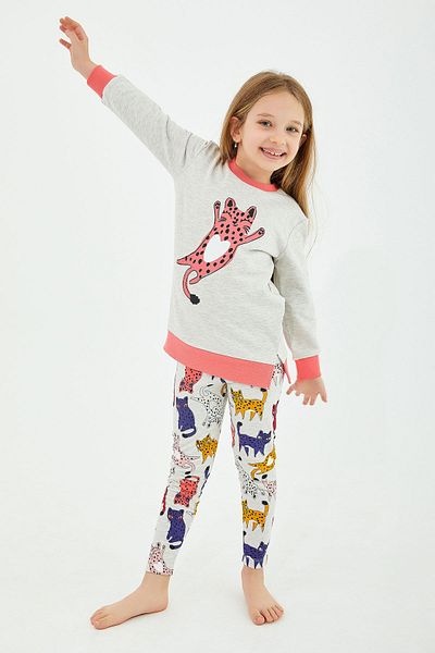 ROLY POLY Rolypoly Spotted Cat Beige Melange Girls' Tights Set