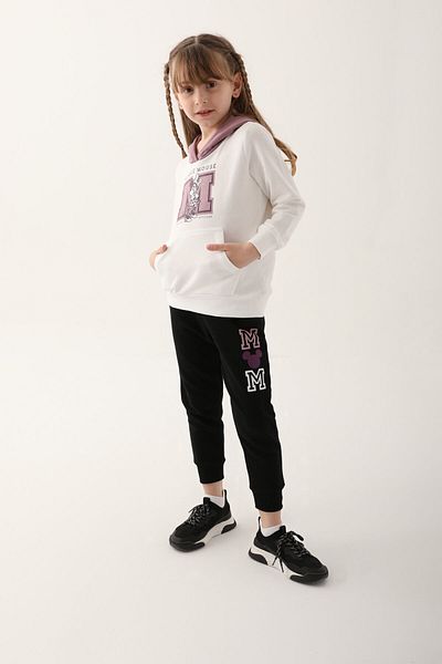 Minnie Mouse Disney Girls Cream Tracksuit Set