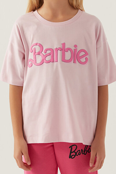 Barbie Short Toz Pembe Kız Çocuk T-shirt
