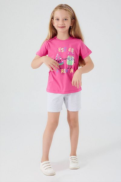 ROLY POLY Rolypoly Besties Forever - Light Fuchsia Girls' Shorts Set