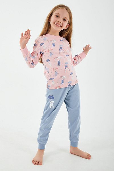 ROLY POLY Rolypoly Rainbow - Pink Girl's Long Sleeve Pajama Set