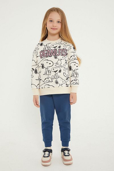SNOOPY Σετ φόρμας για κορίτσια με άδεια Peanuts Beige
