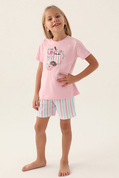 Arnetta Girl's Pink Shorts Set