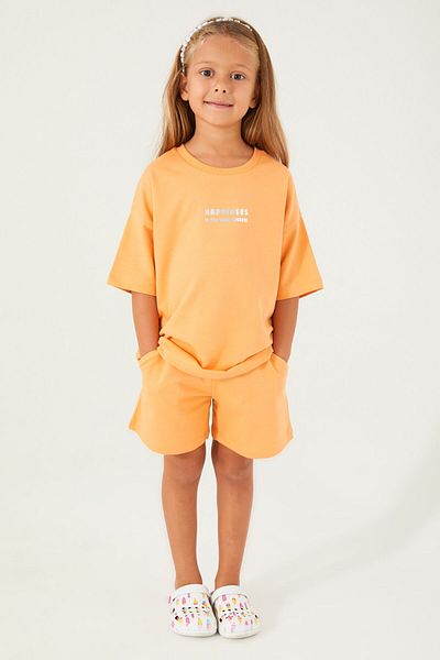 ROLY POLY Rolypoly girl's cream shorts set