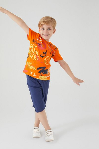 ROLY POLY Rolypoly Wake Up Awesome - Boy's Orange Capri Set