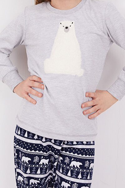 Arnetta ANNE KIZ İKİLİ TAKIM - GRİ MELANJ