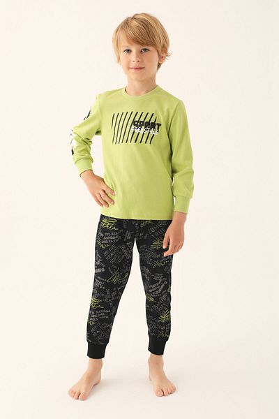 Rolypoly Pistachio Green Boy Long Sleeve Pajama Set