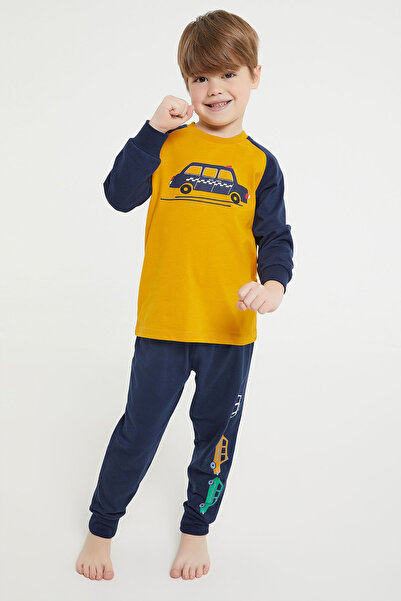 ROLY POLY Σετ μακρυμάνικη πιτζάμες Rolypoly Car Yellow Boys
