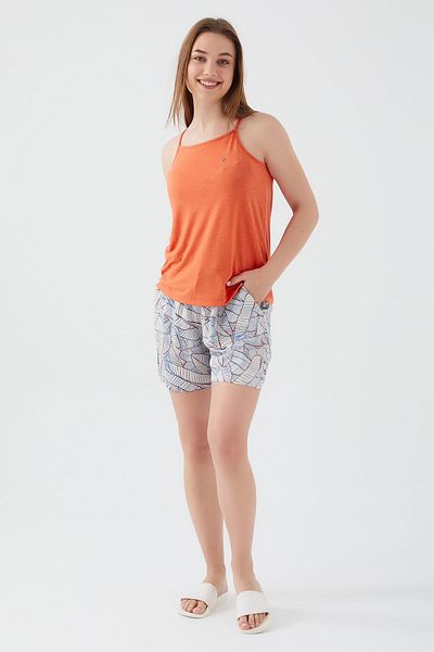 Pierre Cardin Women's Orange Shorts Set