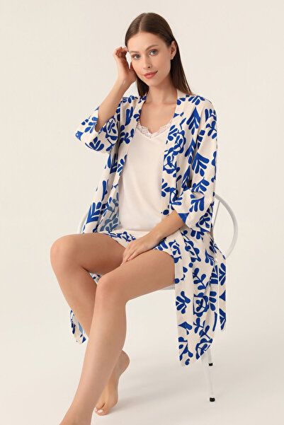 Arnetta Women's Cream Short Sleeve Pajama Set