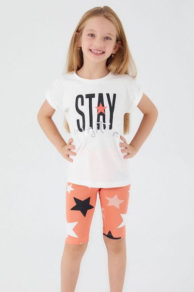 ROLY POLY Σετ βερμούδας για κορίτσια Rolypoly Stay Positive Cream