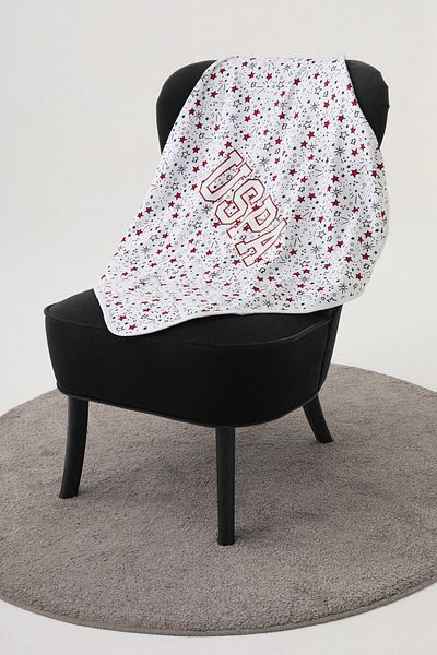 U.S. Polo Assn. U.S. Polo Assn White Star Pattern Baby Blanket