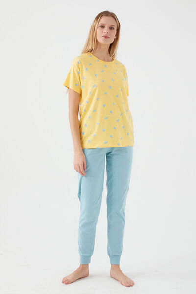 ROLY POLY Rolypoly Flying Yellow Women's Short Sleeve Pajama Set