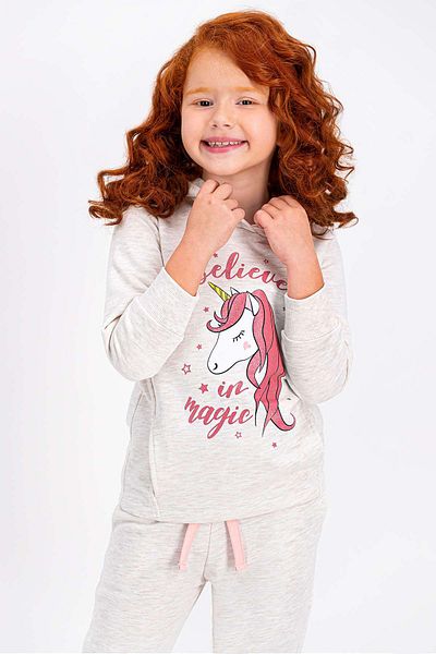 ROLY POLY Rolypoly Believe Unicorn - Σετ φόρμας με κουκούλα Creammelange για κορίτσια
