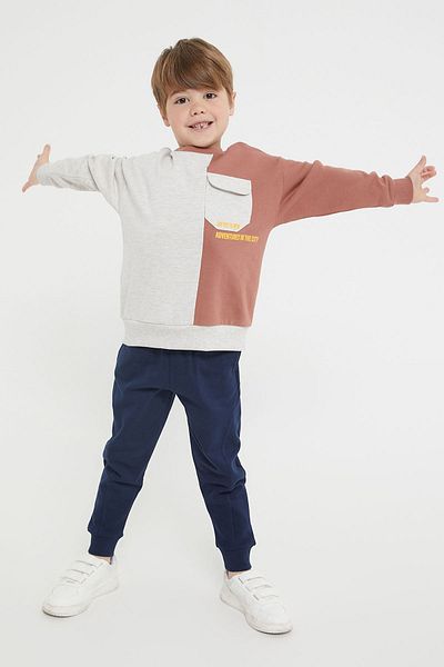 ROLY POLY مجموعة بدلة رياضية Rolypoly Say Yes To New Adventures Brown Boy