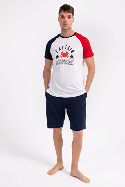 Arnetta Captain Awesome Cream Men's Bermuda Suit