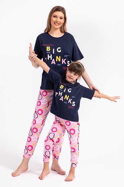 ROLY POLY Rolypoly Big Thanks - طقم بيجامة للفتيات باللون الكحلي