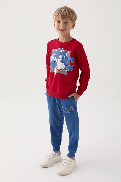 Sonic Μοντέρνο σετ φόρμες για αγόρια Sonic Red Printed