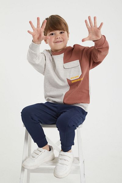 ROLY POLY مجموعة بدلة رياضية Rolypoly Say Yes To New Adventures Brown Boy
