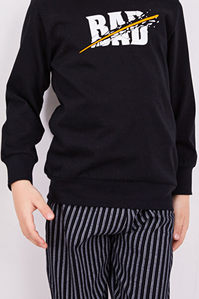 Arnetta Costum de pijama cu mânecă lungă pentru băiat negru