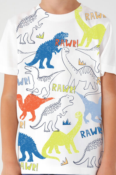 ROLY POLY Boy's Capri Set - Rolypoly Rawr Cream