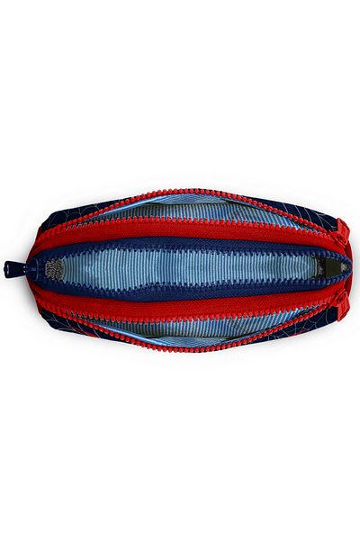 Coral High Kids Navy Blue Red Spider Patterned Three Compartment Pencil Bag 22020