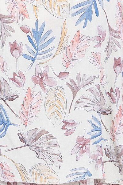 Arnetta Cămașă de noapte cu bretele pentru femei Leaves Ivory Poplin Ar1883-s