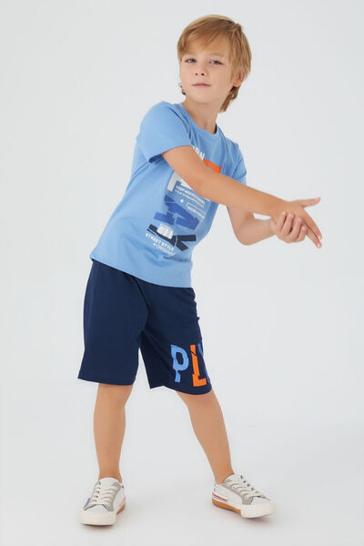 ROLY POLY Boy's Blue Bermuda Suit - Rolypoly Urban Wears