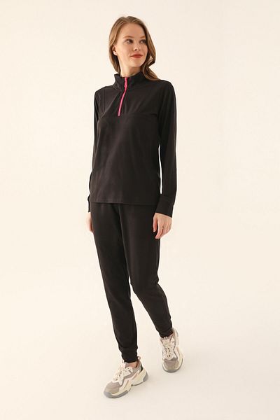 Arnetta Set pijama cu mânecă lungă pentru femei negre