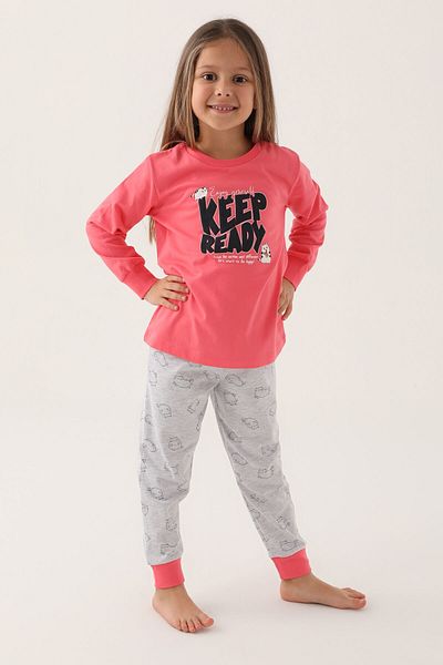 Rolypoly Enjoy Yourself Pink Girl's Long Sleeve Pajamas Set