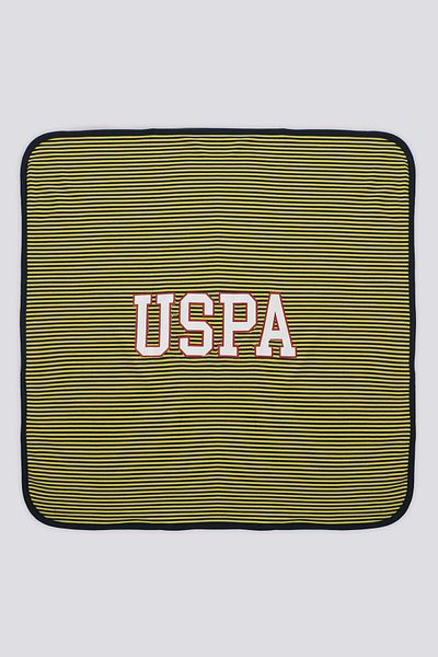 U.S. Polo Assn. U.S. Polo Assn Yellow Line Pattern Baby Blanket