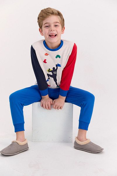 ROLY POLY Rolypoly Kremmelange Boy's Long Sleeve Pajama Set