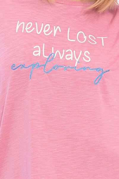 Arnetta Never Lost Retro Pembe Bol Kesim Kadın Pijama Takımı