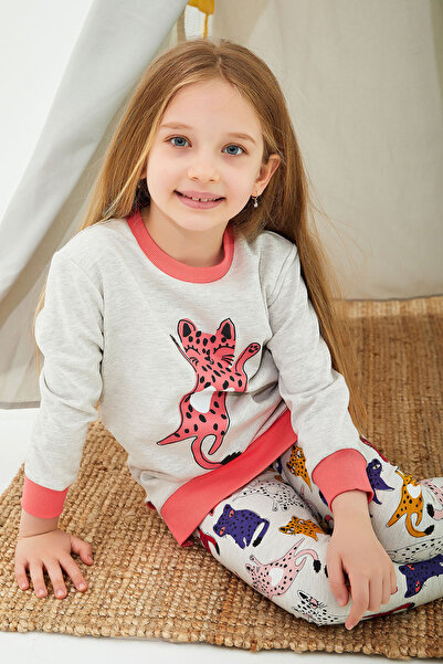 ROLY POLY Rolypoly Spotted Cat Beige Melange Girls' Tights Set