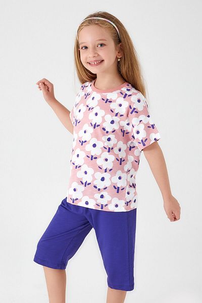 ROLY POLY Rolypoly Flower Retro Pink Girl's Capri Set