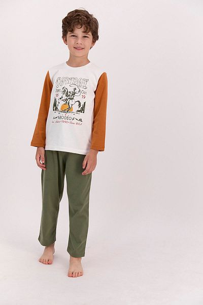 ROLY POLY Rolypoly Cowboy Cream Boy Pajama Set