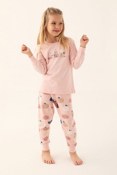 Rolypoly Powder Girl's Long Sleeve Pajama Set