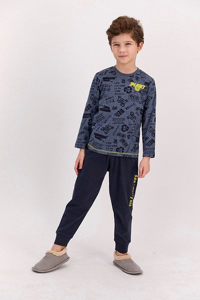 ROLY POLY Boy's Pajama Set - Rolypoly Planet Crew Lacimelange
