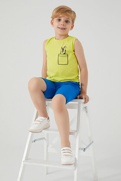 ROLY POLY Rolypoly Crocodile Pattern Green Boy Bermuda Suit