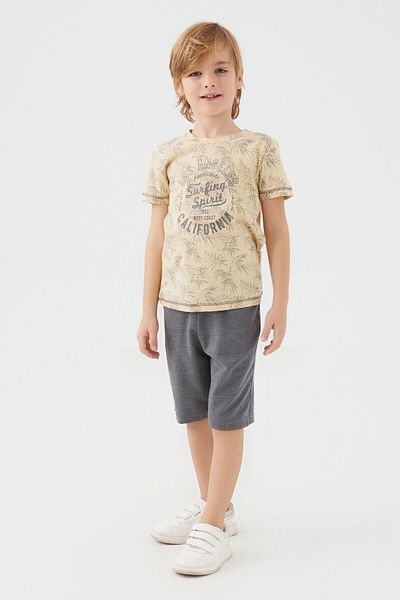 Arnetta Surfing Spirit Dark Beige Boy Bermuda Suit