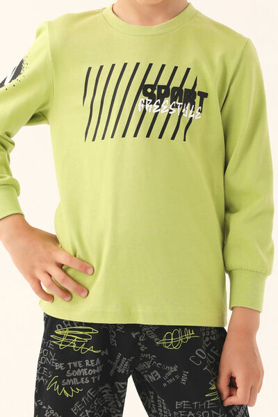 Rolypoly Pistachio Green Boy Long Sleeve Pajama Set