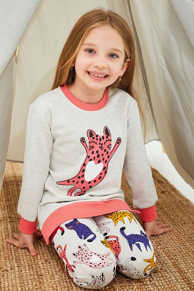 ROLY POLY Rolypoly Spotted Cat Beige Melange Girls' Tights Set